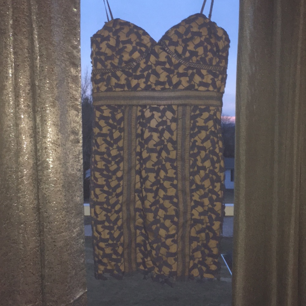 Blue & Cream cocktail dress